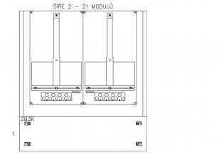 Konstrukce elektroměrová 2-12, 1-řadá, plastové panely SCHRACK CSIL125212