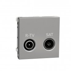 Unica Zásuvka TV-R/SAT koncová 5,5 dB, 2M, Aluminium SCHNEIDER NU345530