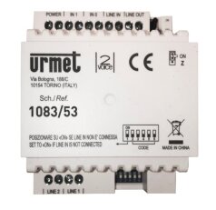 Interface pro 2 vstupy a 2 stoupačky, 4 DIN moduly URMET 1083/53