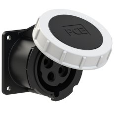 zásuvka vestavná 4P, 32A/500V, 7h, IP67, příruba 75x75mm, přímá PCE 3242-7