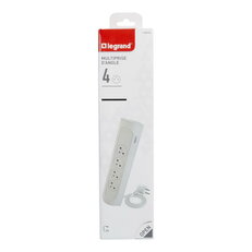 ZÁSUVKOVÝ BLOK ROHOVÝ 4X2P+T, KABEL 1M, BÍLÁ LEGRAND 049404