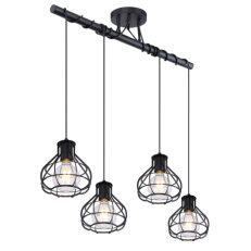 Stropní svítidlo CLASTRA černá 4xE27, max. 60W 230V GLOBO 15388-4D