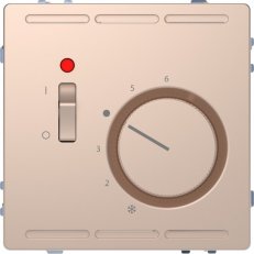 Pokojový termostat Merten D-Life 230V kov Brushed Gold SCHNEIDER MTN5760-6051