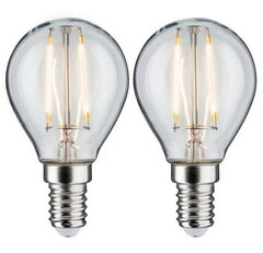 LED kapka Filament E14 230V 2x2,7W 2700K čirá PAULMANN 28857