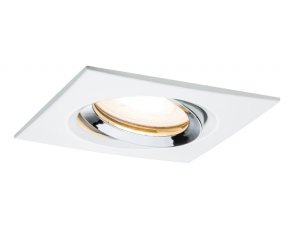 Zápustné svítidlo LED Nova IP65 hranaté 7W GU10 bílá/chrom 1ks výklopné 929.04