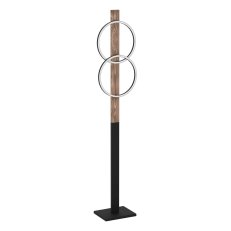 Stojací svítidlo BOYAL LED černá/dřevo 2X12W EGLO 900892
