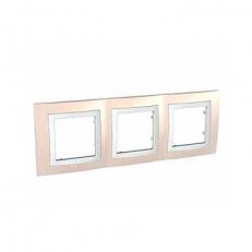 Unica Basic Krycí rámeček trojnásobný, Cream/polar SCHNEIDER MGU2.006.859