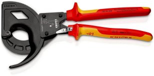 KNIPEX 9536320 ráčnové nůžky na AL a CU kabely d60mm/600mm2 izolované do 1kV