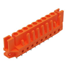 Pružinová svorkovnice THT rovná 5,08 mm oranžová 9pól. WAGO 232-169/047-000