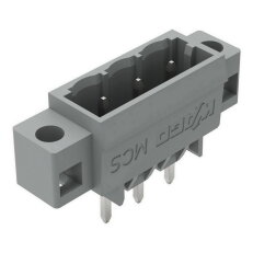 Konektor s pájecími piny THT, pájecí kontakt 1,0x1,0 mm, rovné, šedá 3pól.