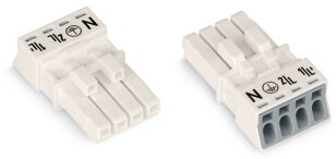 Zdířka 4pól. Kód. A bílá WAGO 890-224