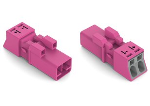 Zástrčka 2pól. Kód. B Růžová WAGO 890-292/080-000