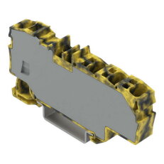 Distribuční svorka, S ovládacími otvory, 1x 6mm2/6x 1,5mm2, tmavě šedá-žlutá