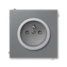 ABB NEO TECH Zásuvka s ochr. kolíkem s clonkami ocelová/titanová 5519M-A02357 73