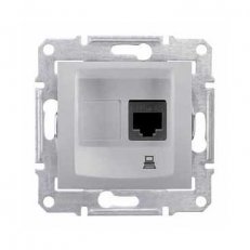 Sedna Zásuvka datová 1xRJ45 kat.5e STP, Aluminium SCHNEIDER SDN4500160