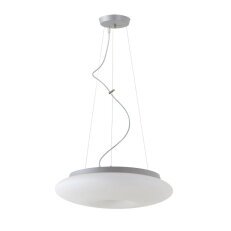 Závěsné LED svítidlo se skleněným stínidlem SATURN L2 31W IP20 DALI 3K stříbro