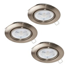 Zápustné svítidlo FAVAZZINA SET d85 nikl 3X4W IP44 EGLO 901761