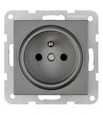 Zásuvka ČSN, šroubové svorky, antracit SCHRACK EV111350--