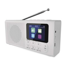 Přenosné rádio s Bluetooth, MP3, DAB DAB+ FM, bílé EMOS E0091