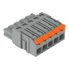 1vodičová pružinová svorkovnice, Páčka, Push-in CAGE CLAMP, Šedá