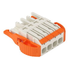 1vodičová pružinová svorkovnice, Páčka, Push-in CAGE CLAMP, Světle šedá