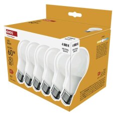LED žárovka Basic A60, E27, 8,8 W (60 W), 806 lm, neutrální bílá EMOS ZL5F48.6