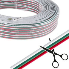 3-žilový plochý PVC kabel AWG 18/0,85 mm