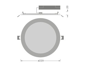 DOWNLIGHT SLIM ROUND 220 E 30W 830 WT LEDVANCE 4099854492181