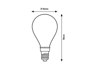 Světelný zdroj Filament LED, E14 G45,6W,800lm, 3000K, RABALUX 79183