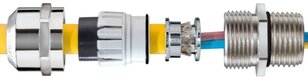 Vývodka EMSKE-L M12X1,5 EMV-Z IP68 dlouhý závit ATEX-EMC EX E II zemnící objímka