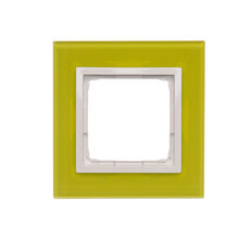 Rámeček 1 -násobný Simon 54 Nature, IP20/IP44 skleněný limetkový sorbet DRN1/90