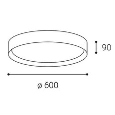 Svítidlo MILA 60, B DIM TRIAC 60W 2CC3000K/4000K stropní černé LED2 1272153DT