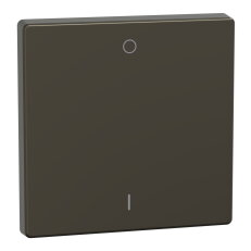 Klapka, Merten System D, se symbolem 0/1, mocca kovová, kov MEG3301-6052