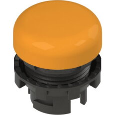 Světelná čočka d22mm, Čočka: bez symbolu, Oranžová, Plochý, plast, černá, IP67