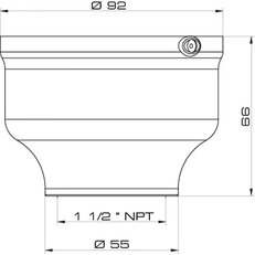 Základna tyčová BASE MT POLE 40/80 V, ACDC, 1 1/2'' NPT, černá SIRENA 90614