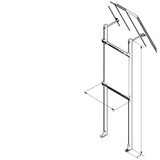 Podpěra plynového ohřívače 900mm WALRAVEN 0346004