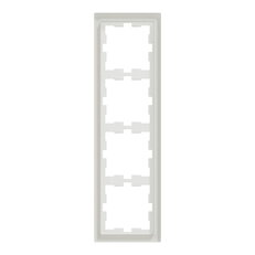 Rámeček Merten D-Life sklo čtyřnásobný, Crystal white, Sklo MEG4040-6520