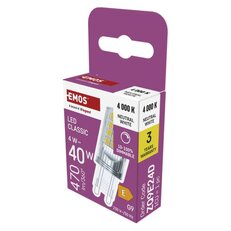 LED žárovka Classic JC, G9, 4,2W (40 W), 470 lm, neutrální, stmívatelná ZQ9E24D