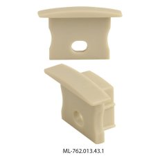 Koncovka s otvorem pro VT, stříbrná barva, 1 ks MCLED ML-762.013.43.1