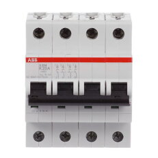 S204-K20 4 fázový jistič 20 A char. K 6kA ABB 2CDS254001R0487