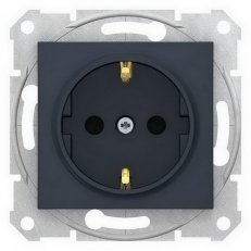 Sedna Zásuvka Schuko 2P+PE, clonky, bezšroubová, Graphite SCHNEIDER SDN3001770
