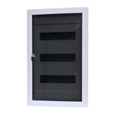 Vestavná rozvodnice s plastovými dvířky FLAT IP40, 36+6 mod, svork. N/PE