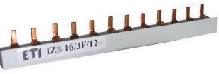 Propojovací lišta IZS16/3F/12 3p 12M 63A 16mm2 kolík ETI 002921112