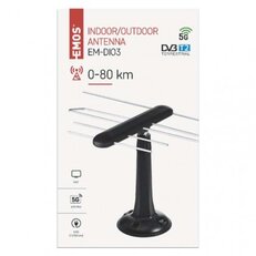 Anténa univerzální EM-DIO3, 0-80 km, DVB-T2, filtr LTE/4G/5G EMOS J0685