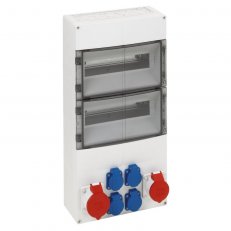 Zásuvková kombinace AKi 28-4S šedá IP44 IK08 300x600x142mm SPELSBERG 73924101