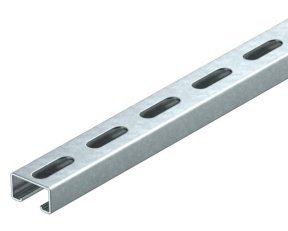 OBO MS4022P6000FT Profilová lišta děrovaná šířka výřezu 18mm 6000x40x22,5 Ocel