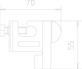 OBO F-FIX-KL Svorka FangFix, RD8, Nerez ocel, materiál 1.4307, A2, 1.4301