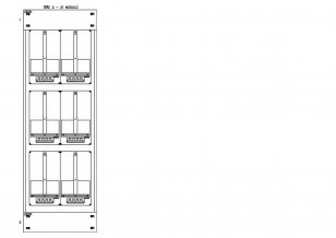 Konstrukce elektroměrová 2-33, 3-řadá, plastové panely SCHRACK CSIL116233