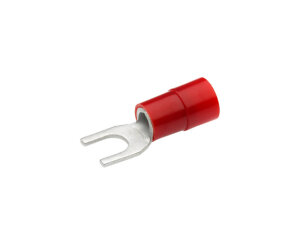 Izolovaná vidlice Cu 10/5 mm, červená (100 ks) CIMCO 180170