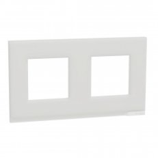 Unica Pure Krycí rámeček dvojnásobný, Frosted White SCHNEIDER NU600485